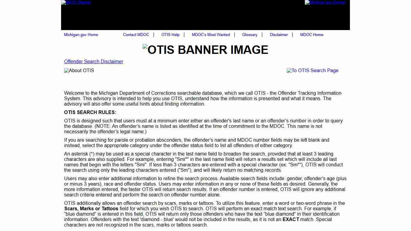 Offender Tracking Information System (OTIS)